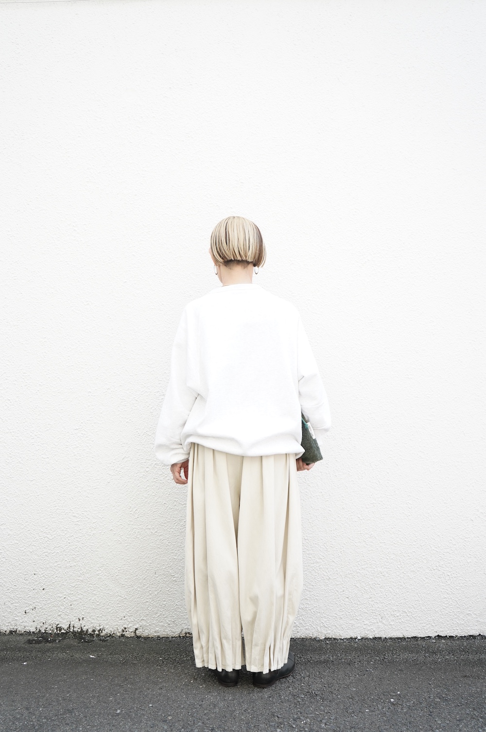 FACTORY 綿刺し子プリーツパンツ annabelle