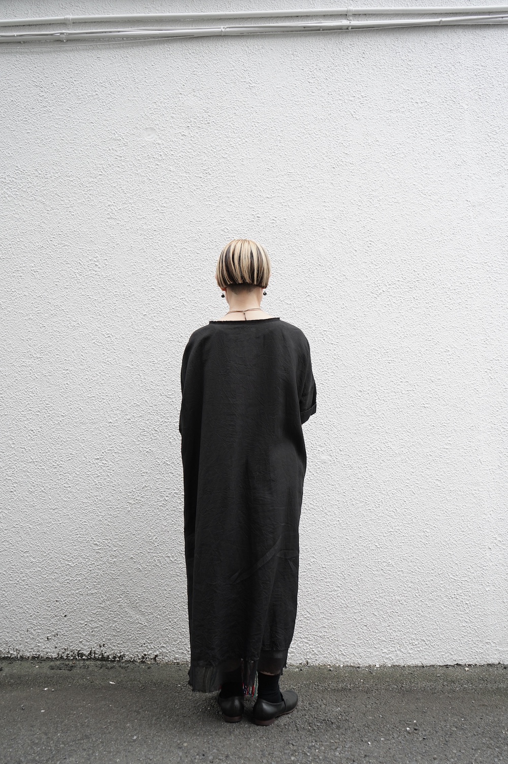 FACTORY アイリッシュリネンシワ加工 スリップオンワンピース annabelle