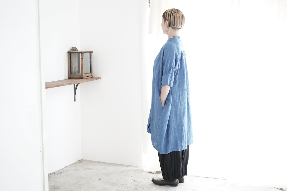 Honnete - Honnete  姉妹伴 Irish Linen Gather Onepiece poefu / Honnete FOR 姉妹伴 Irish Linen New Gather Onepiece