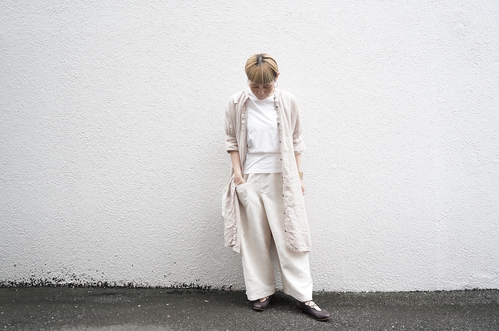 Honnete - Honnete  姉妹伴 Irish Linen Gather Onepiece poefu / Honnete FOR 姉妹伴 Irish Linen New Gather Onepiece