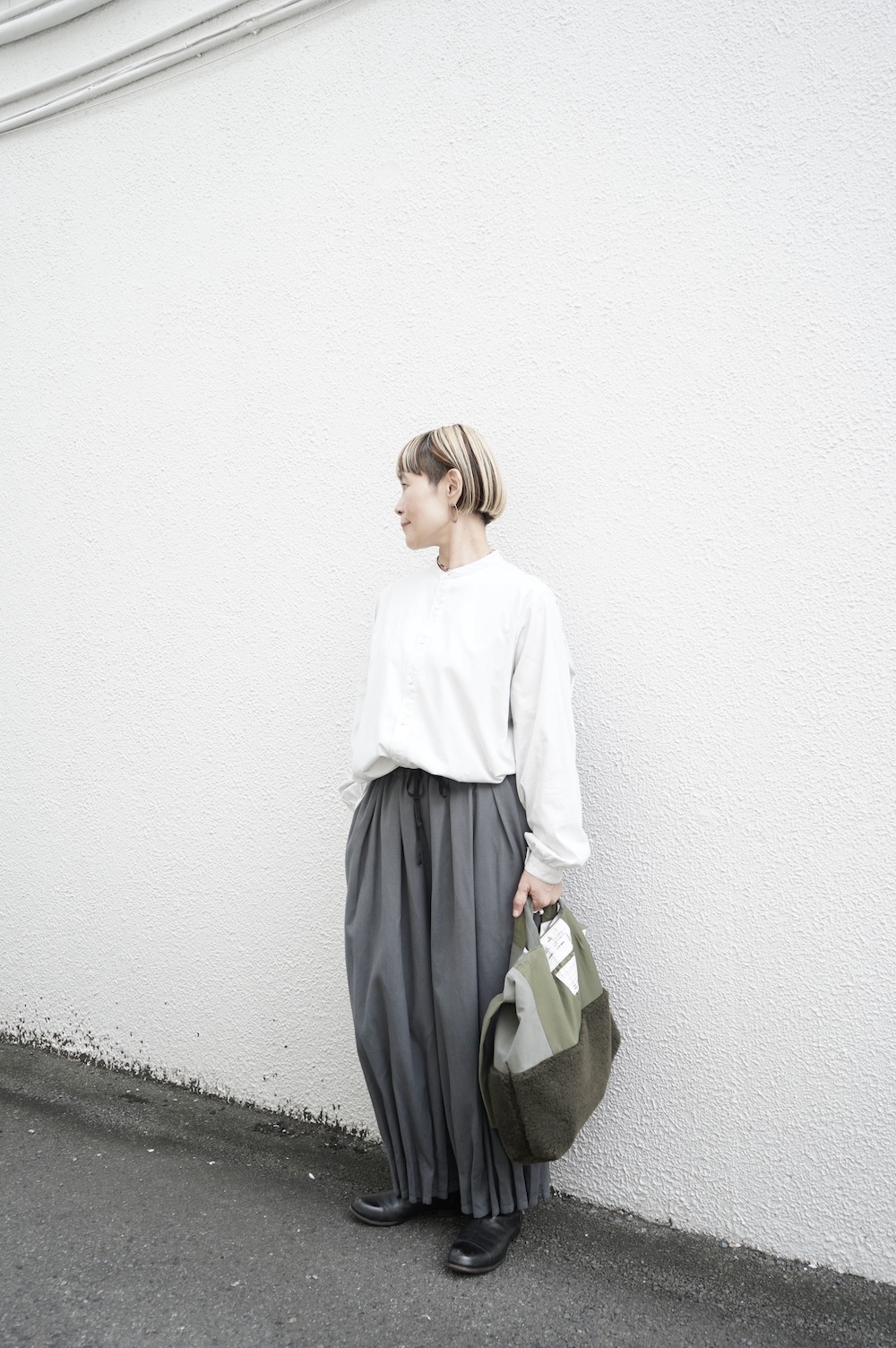 FACTORY 綿刺し子プリーツパンツ annabelle