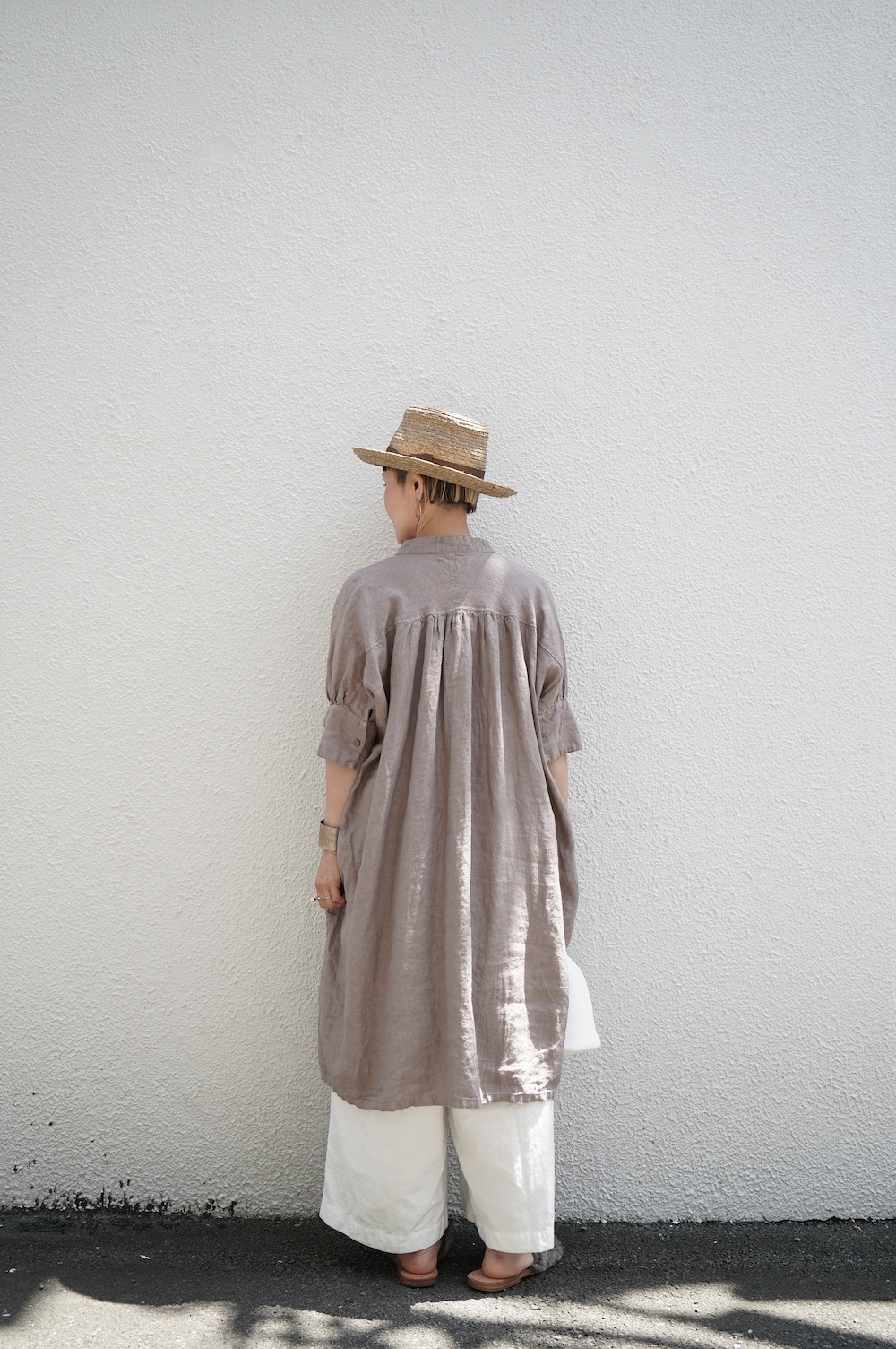 Honnete - Honnete  姉妹伴 Irish Linen Gather Onepiece poefu / Honnete FOR 姉妹伴 Irish Linen New Gather Onepiece