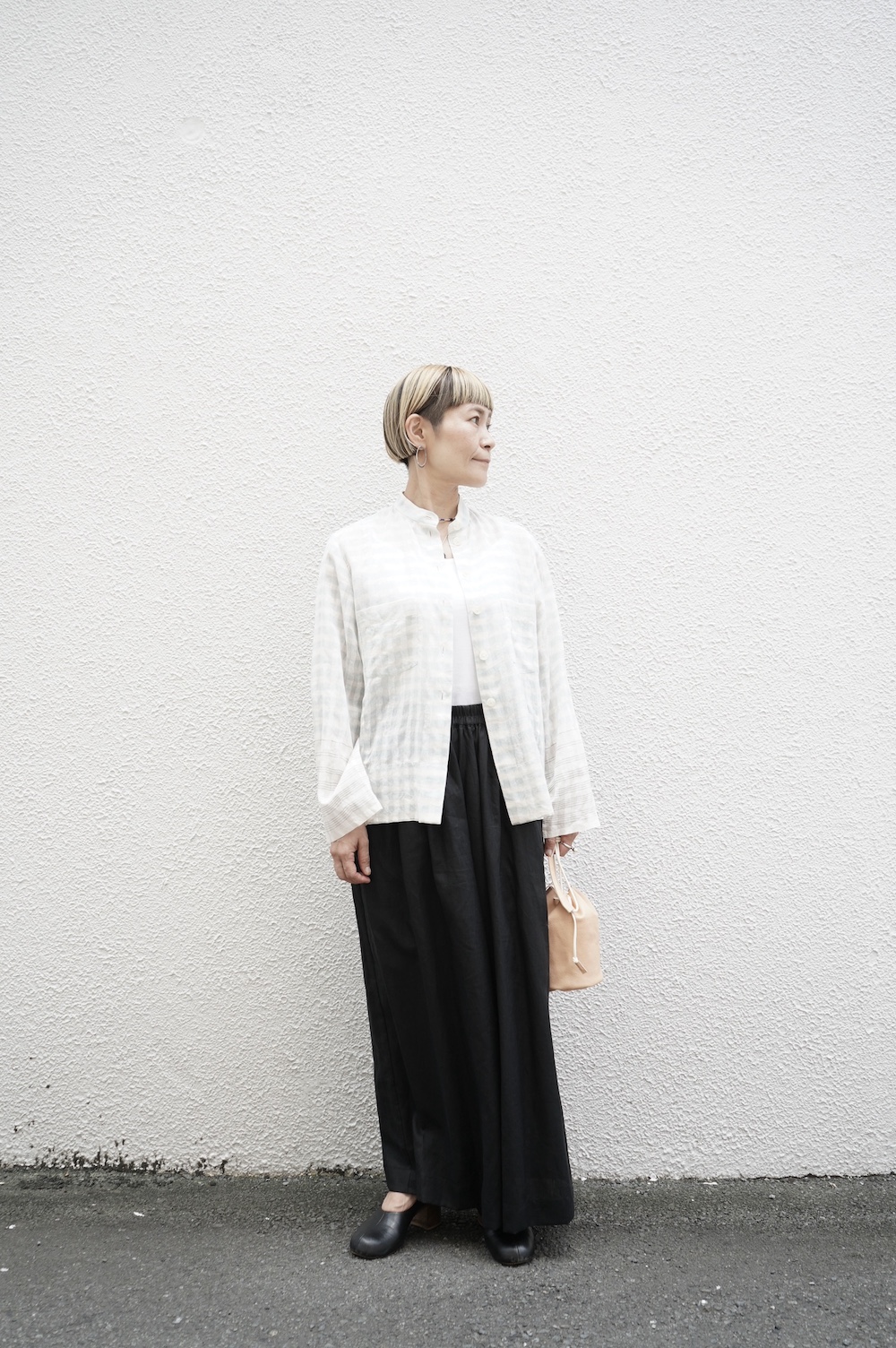 ペパーミント 　Khadi and Co khadi and co コットンシルクシャツ WIND annabelle