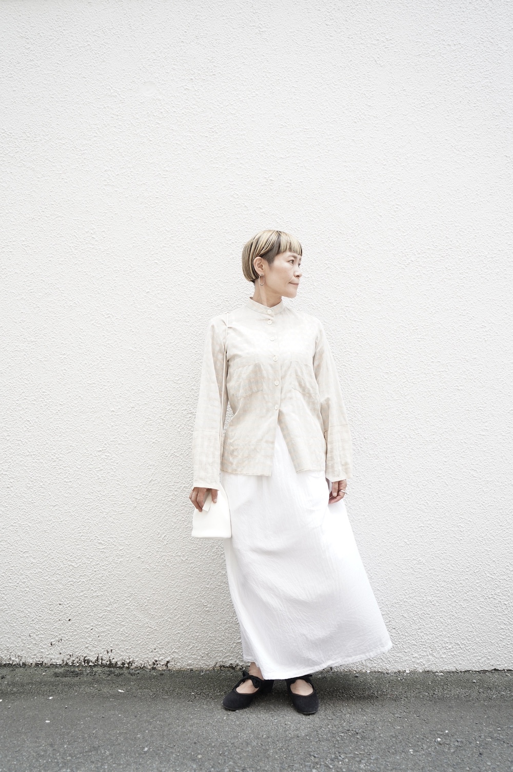 Khadi and Co ホワイトシャツ khadi and co コットンシルクシャツ WIND annabelle