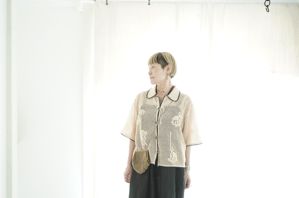 NATIVE VILLAGE ”NO15/shade of a tree” ニットポロシャツ annabelle