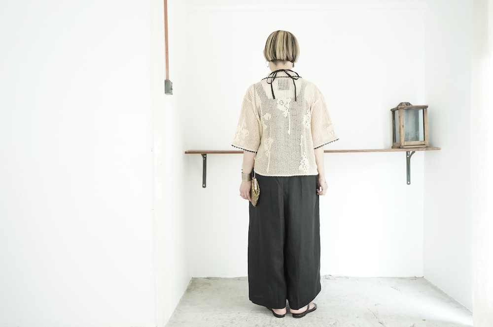 NATIVE VILLAGE ”NO15/shade of a tree” ニットポロシャツ annabelle