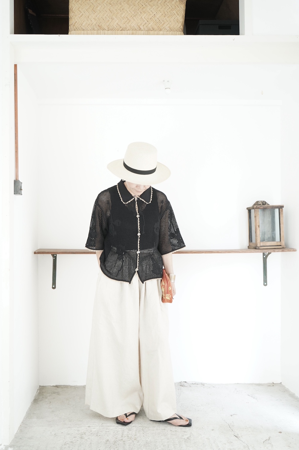 native villageネイティブビレッジShade of a tree NATIVE VILLAGE ”NO15/shade of a tree” ニットポロシャツ annabelle