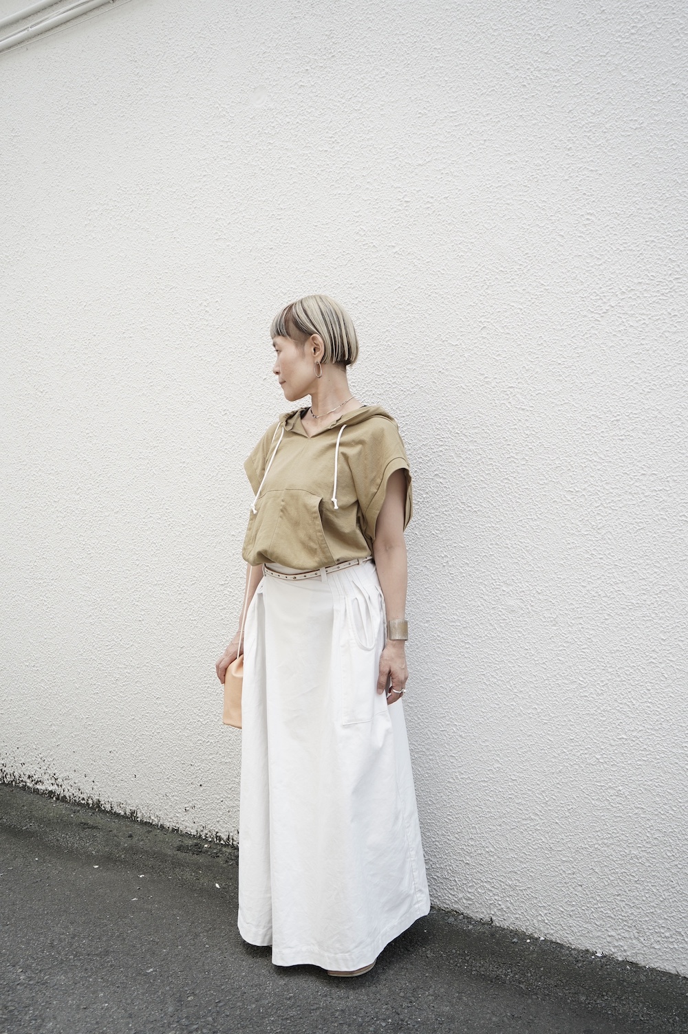 SP （エシュペー）ライトモールスキンエプロンスカート annabelle