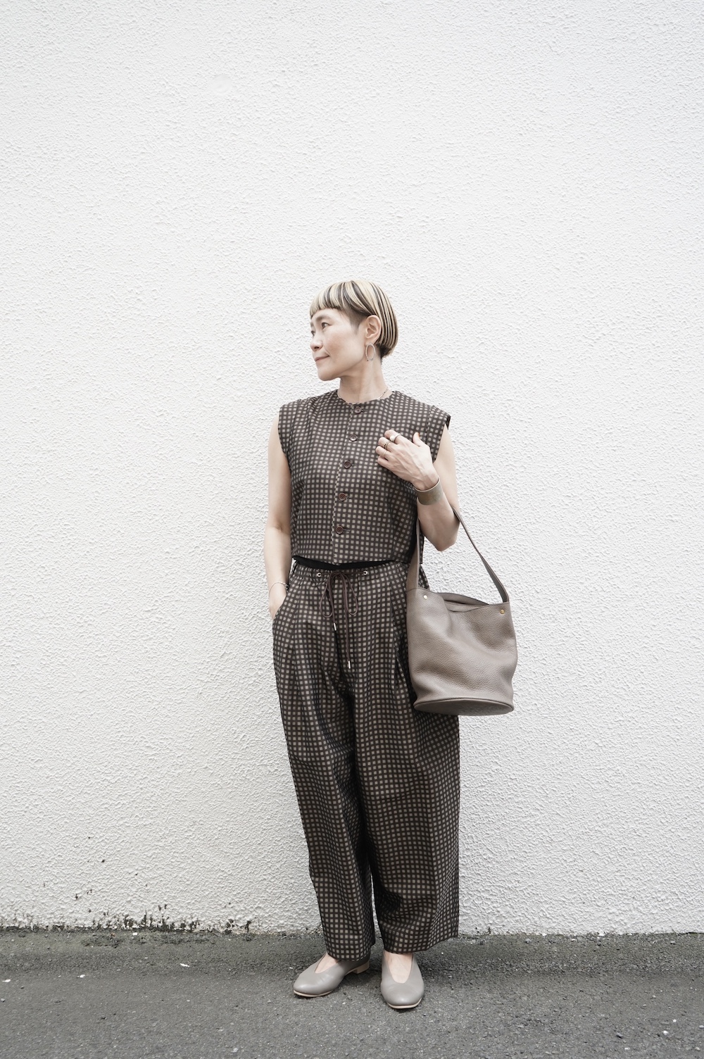 リーコ　『HAVERSACK』　671070 HAVERSACK / Border Basque Shirt - Celadon*Navy Fuzz