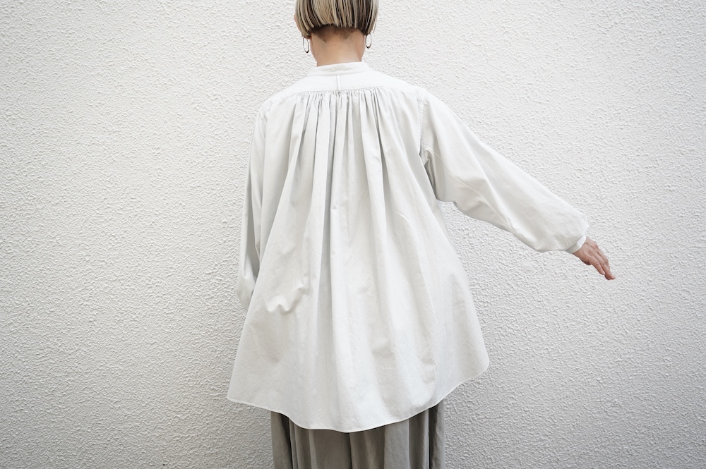 SP（エシュペー） オーガニックコットンギャザーシャツ annabelle