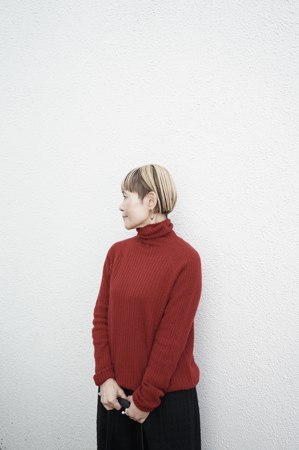 FACTORY ベビーキャメルリブタートルセーター annabelle