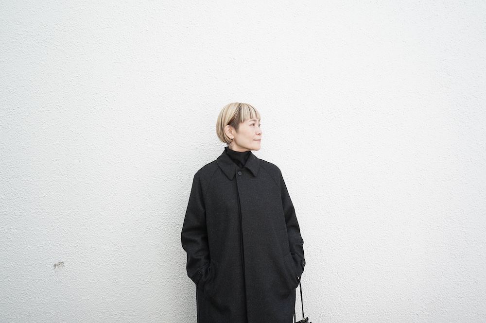 NO CONTROL AIR ウールスタンダードフラノ ステンカラーコート annabelle