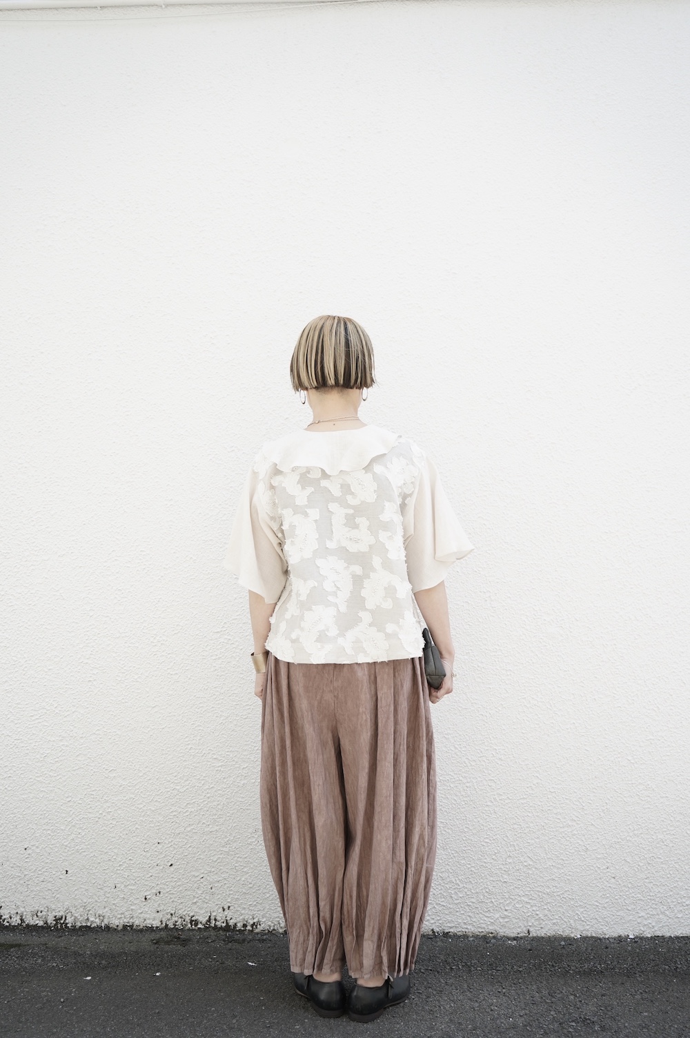 FACTORY　ファクトリー　綿麻 ギャザーパンツ　　size１　ブラック FACTORY ファクトリー 綿麻 ギャザーパンツ size1 ブラック